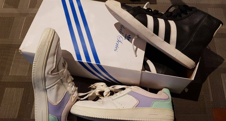 Adidas Sleek Series and Decjuba Rubber Shoes Both Minor Use as New 38-39 .