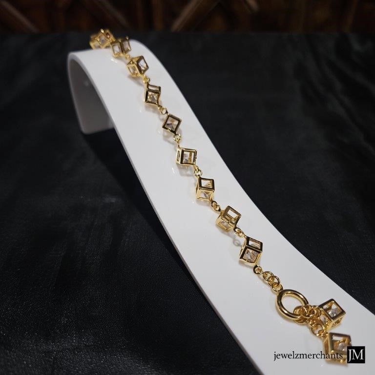 22K/Italy Solid Gold Filled Bracelet -(stamped 22K/Italy)-Warranty Quality