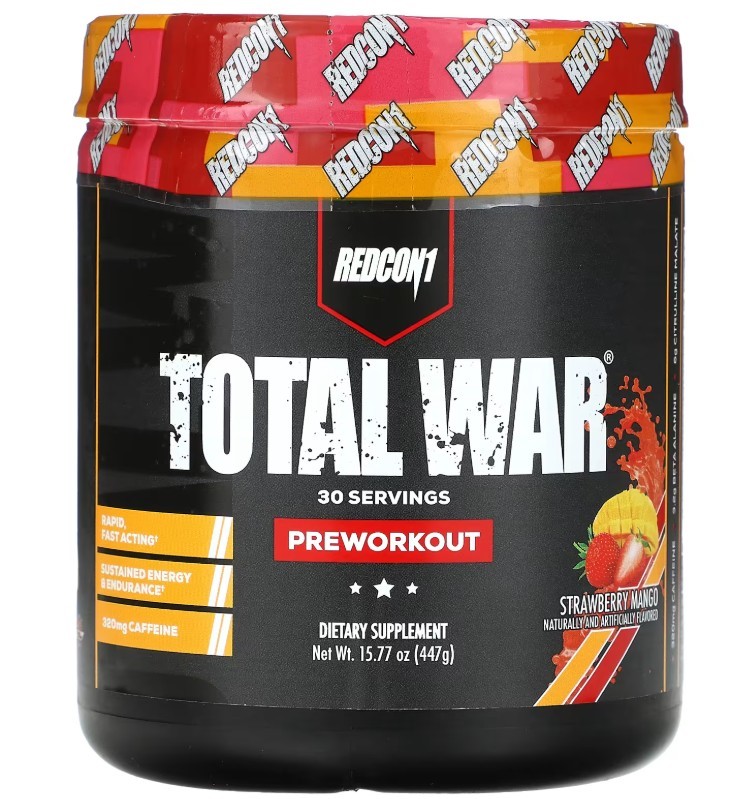 REDCON1 Total War Pre-Workout, 30 Servings, 441g, Strawberry Mango. Buyers