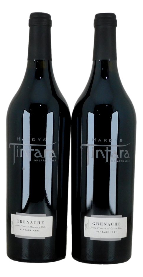 Hardys Tintara Grenache 1995 (2x 750mL), SA. Cork Closure.