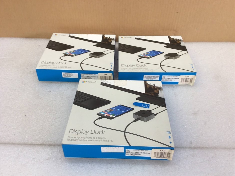 Microsoft HD-500 Productivity Dock Grey - New Unboxing (Lot of 3)