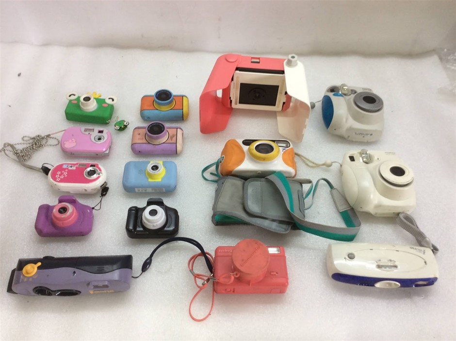 Mix Brand Mix Model Kids Cameras (Lot of 15)