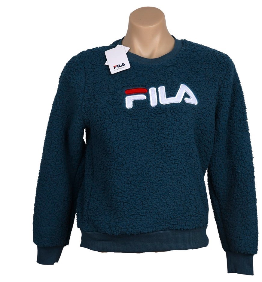 FILA Kids' Teddy Crew, Size 12, 100% Polyester, Teal (027), 163584.