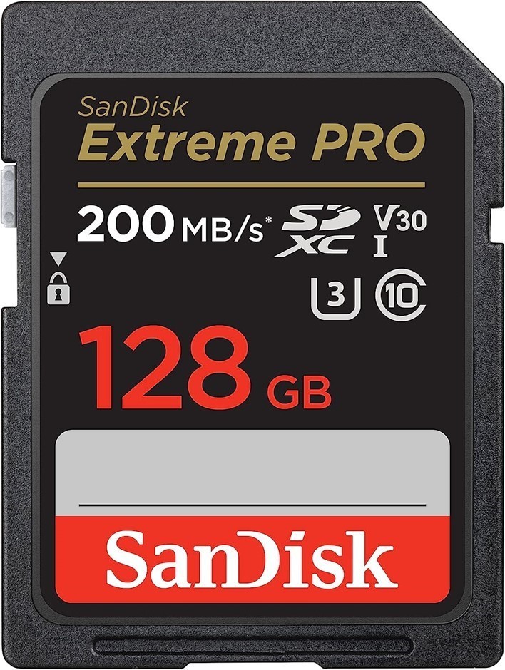 SANDISK 128GB Extreme PRO SDXC UHS-I Memory Card - C10, U3, V30, 4K UHD, SD