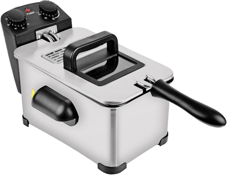 HEALTHY CHOICE 3.8L Deep Fryer With Timer Control Knob, Thermal Safety Devi