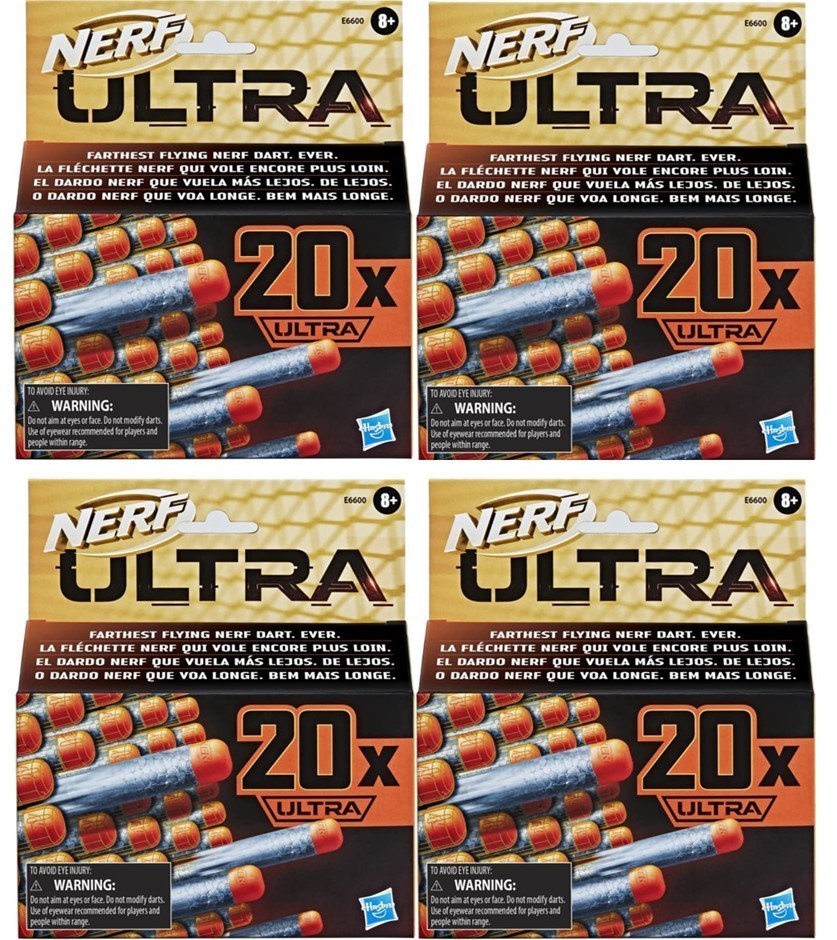 4 x NERF Ultra 20 Dart Refill Pack - Compatible With All Ultra Blasters