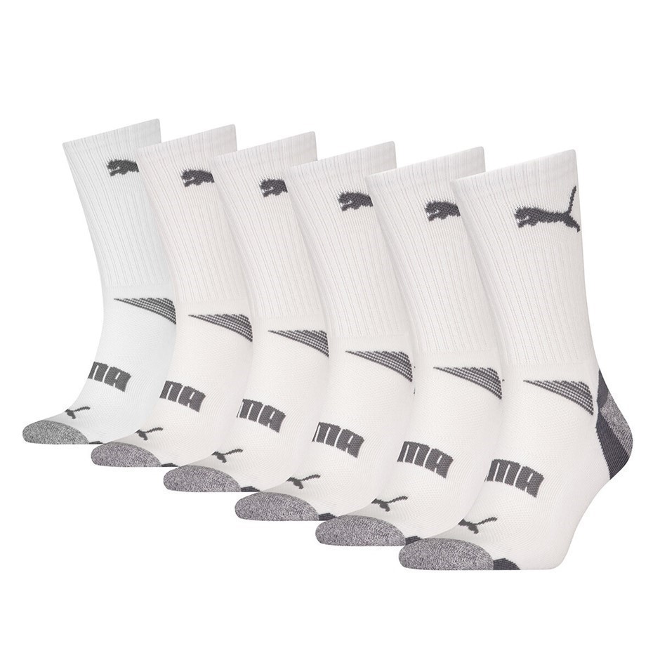 6-Pack Pairs of PUMA Men's Crew Socks, Sock Size 10-13, Shoe Size 6-12, 20%