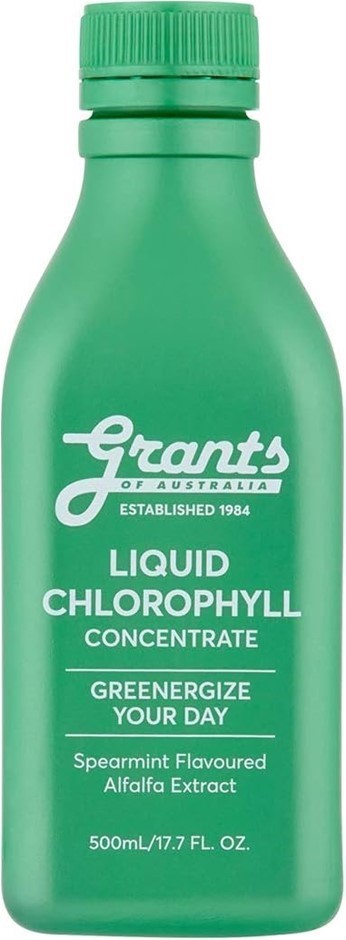 3 x GRANTS Liquid Chlorophyll Concentrate, 500mL, Spearmint Flavoured Alfal