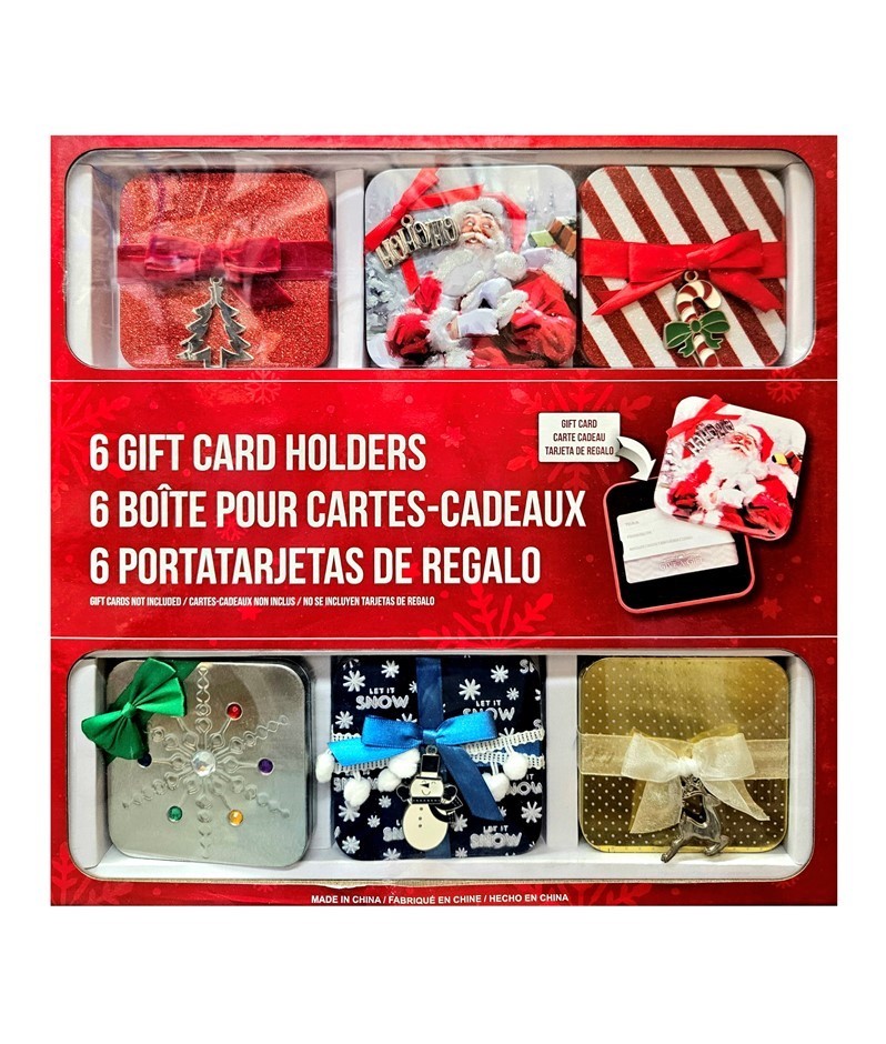 2 x SIGNATURE 6-Piece Christmas Gift Card Holders.