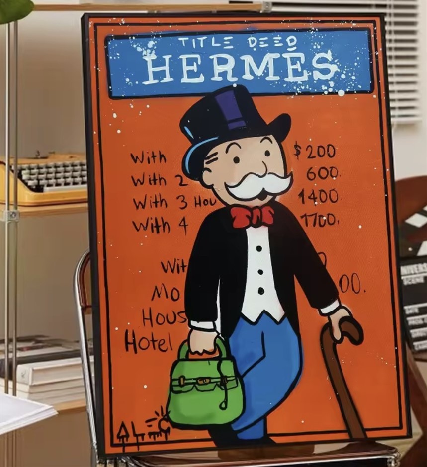 (After) Alec Monopoly "HERMES TITLE DEED" Print