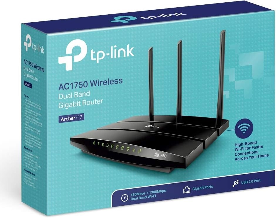 TP-LINK Ac1750 Wireless Gigabit Router Dual Band Simultaneous 2.4Ghz 450Mbp