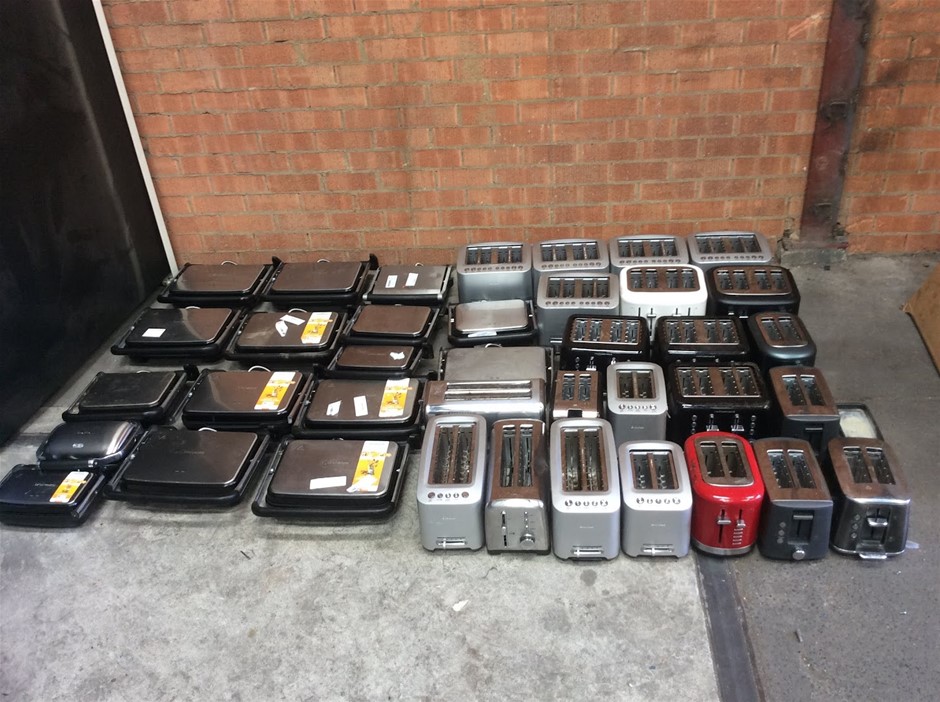 Mixed Brands Kitchen Appliances Including Toasters And Electric Grills