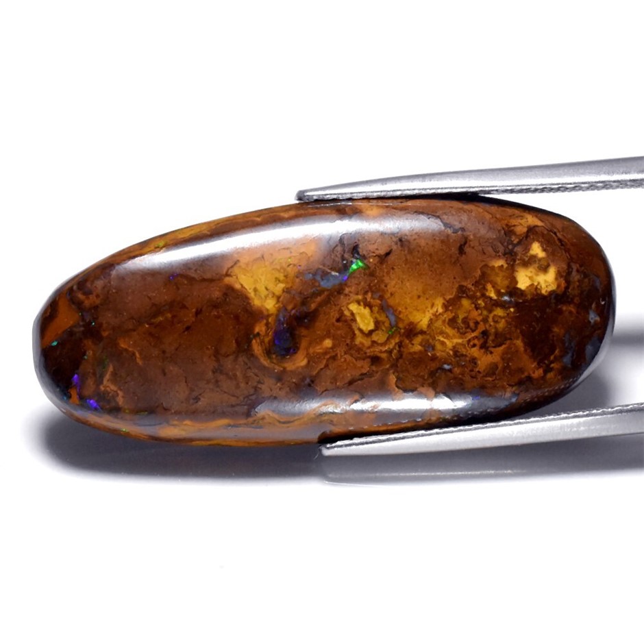 23.07ct Oval Cabochon Winton Matrix Boulder Opal Gemstone - 1Pc