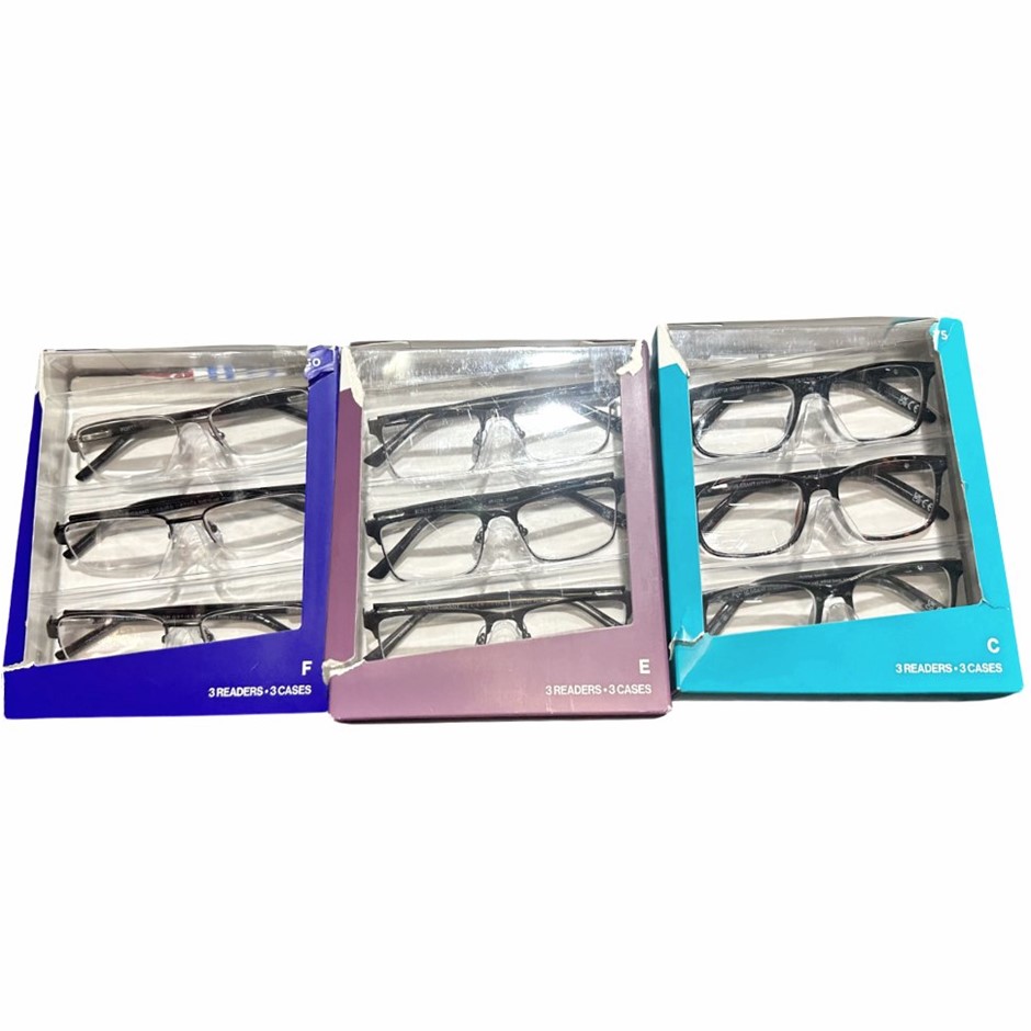 3 x Assrtd FOSTER GRANT Design Optics Prescription Quality Magnification Me
