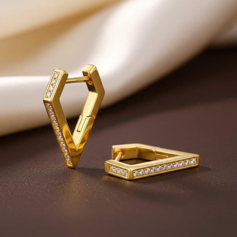 GRA Moissanite White Brilliant Cut 925 Sterling Silver Earrings-VVS1