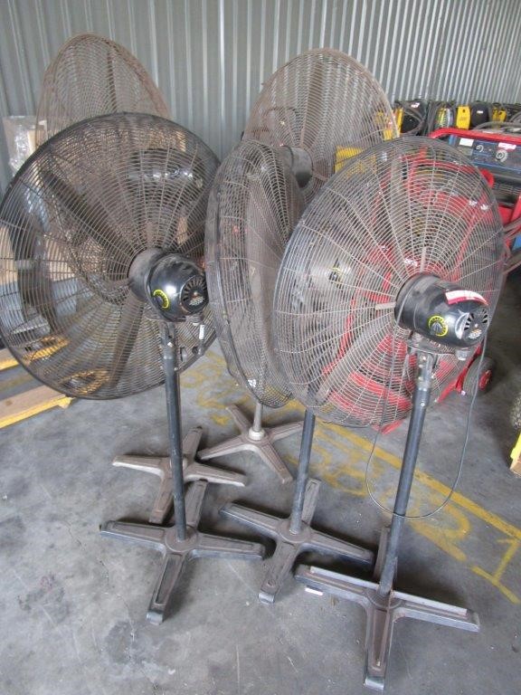 Qty 5 Industrial Pedestal Fans