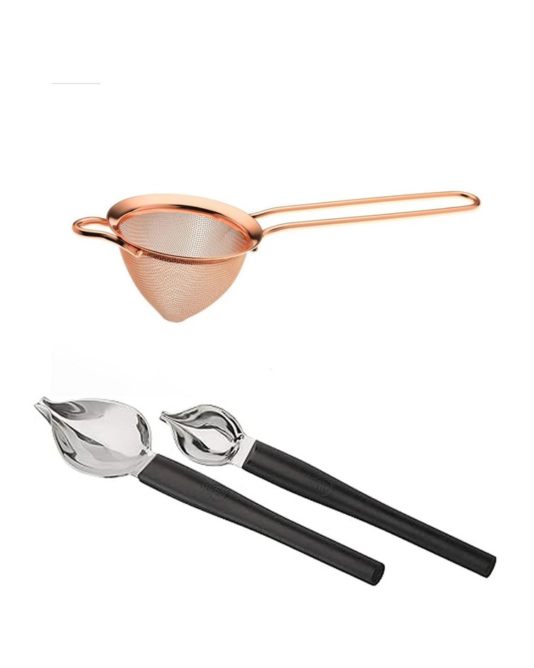 KITCHEN TOOLS BUNDLE: BARFLY M37025CP Cocktail Strainer, Stainless + Mercer