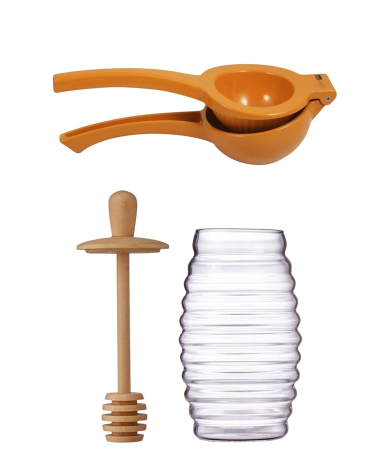 KITCHEN TOOLS BUNDLE:  AMCO Enameled Aluminum Lemon Squeezer NB: Slightly d