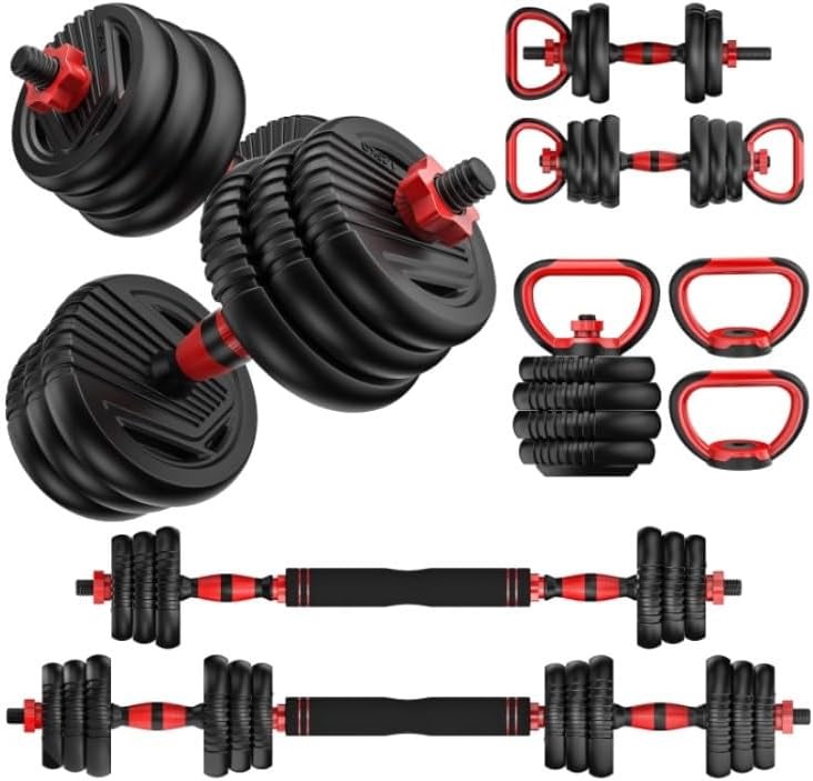 6 IN 1 ADJUSTABLE DUMBBELLS SET 40KG NB: 6pcs of 3KG plates only