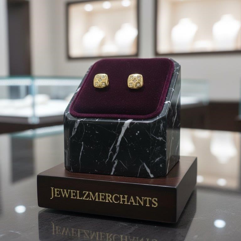 22K/Italy Solid Gold Filled Earring -(stamped 22K/Italy)-Warranty Quality