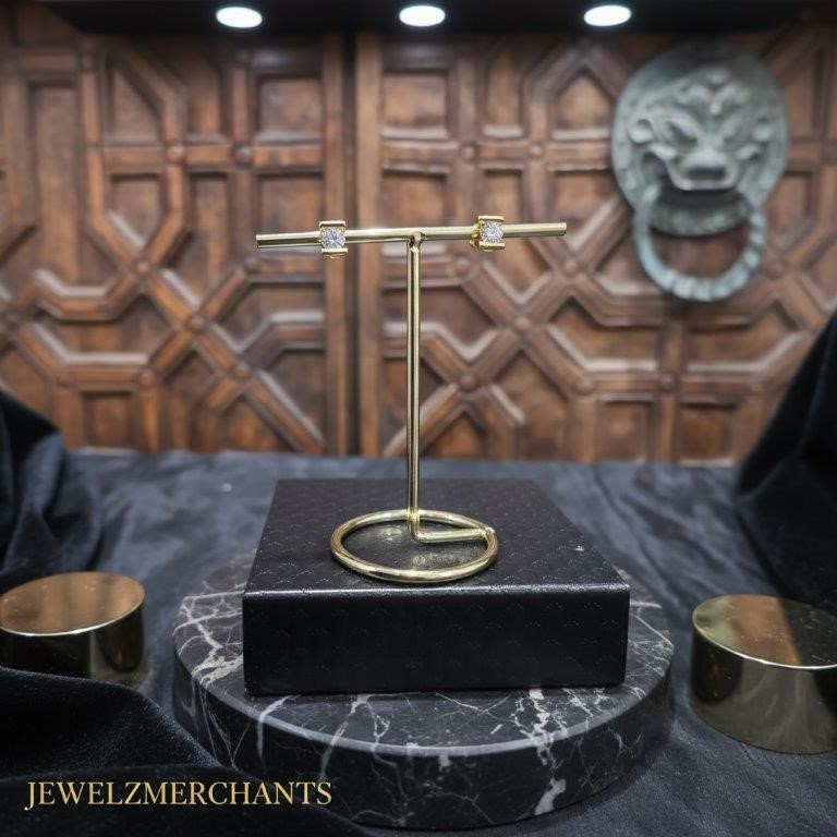 22K/Italy Solid Gold Filled Earring -(stamped 22K/Italy)-Warranty Quality