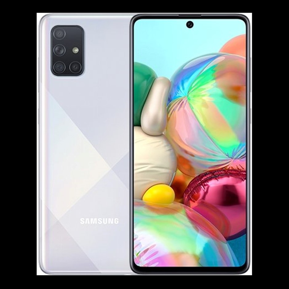 SAMSUNG Galaxy A71 128GB White. NB: Used, Battery Inflated Cuasing Backing