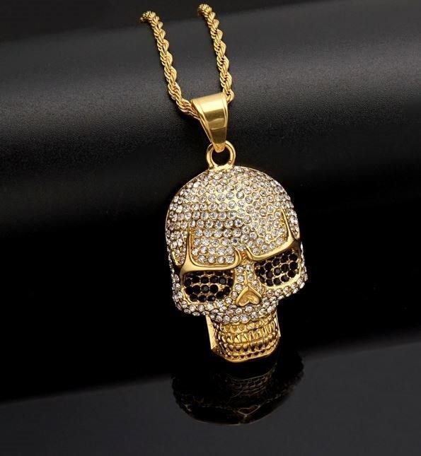 Italy 925 Silver Hip Hop Men's Necklace (Stamps)-Free Chain