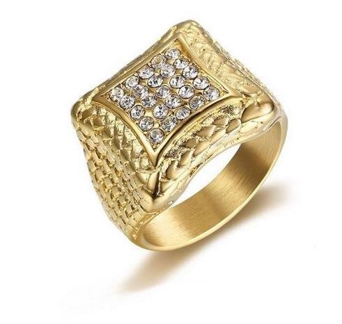 Italy 925 Silver Hip Hop Men's Ring (Stamps)-11 US