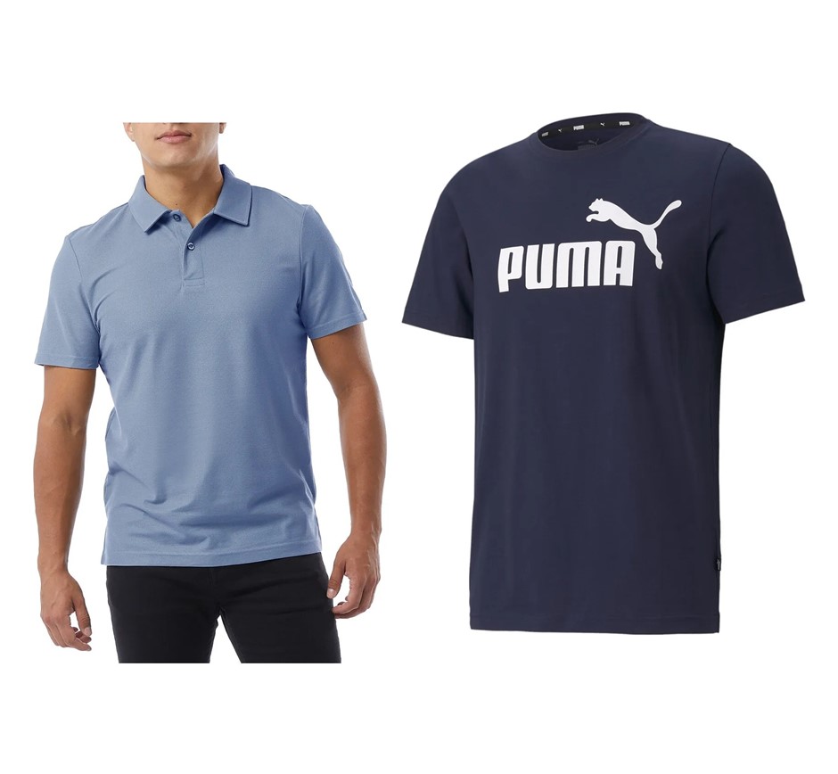 2 x Men's Tops, Size S, Incl: PUMA & 32DEGREES, Navy & Gin, 848847 & 167251