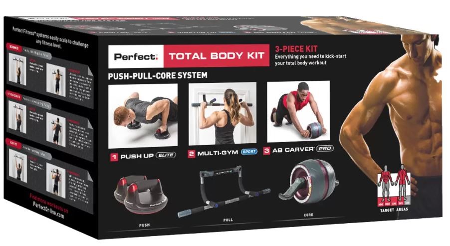 PERFECT 3pc Total Body Workout Kit. NB: Slightly damaged packaging