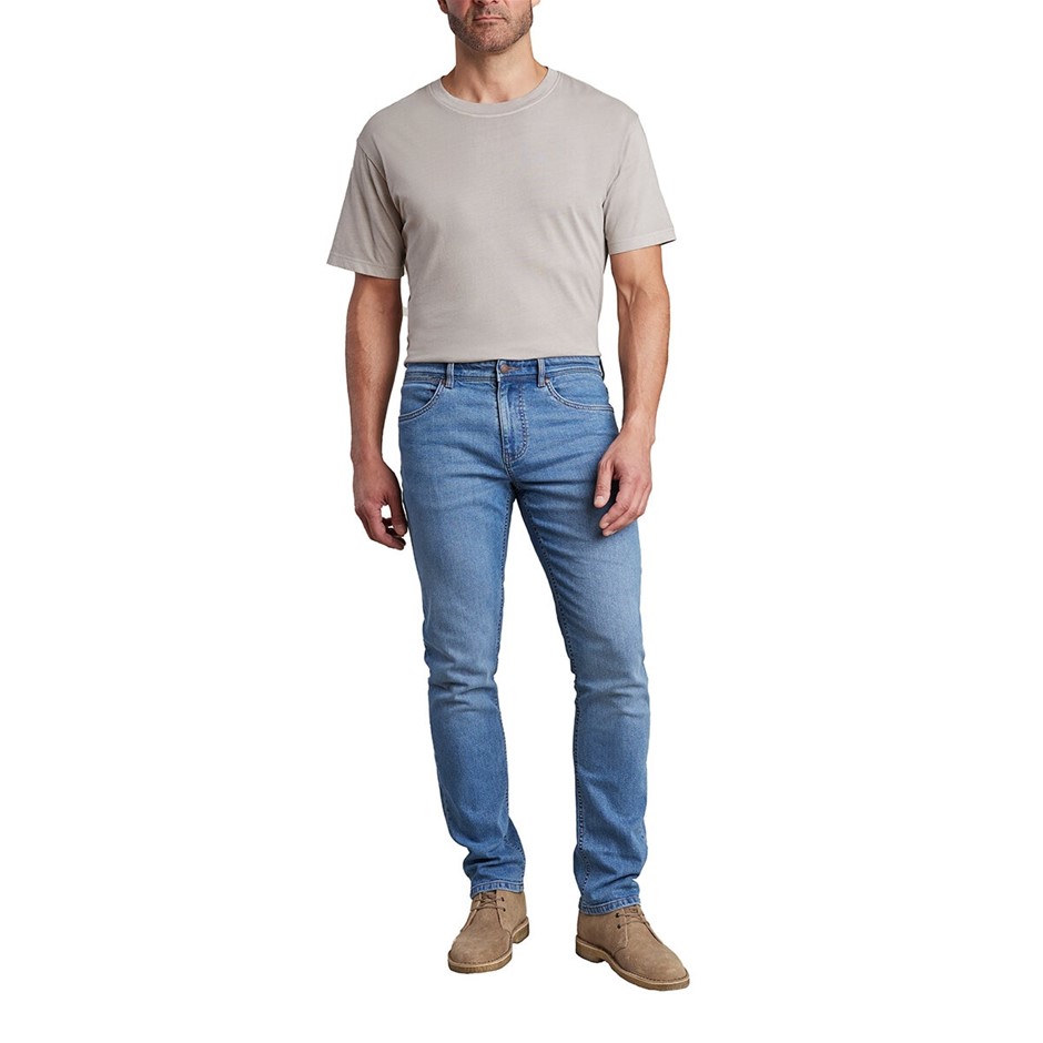 COPPER&OAK Men's Straight Jean, Size 34x30, 98% Cotton, Black. NB: may have