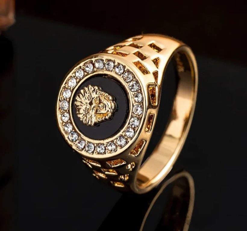 Italy 925 Silver Hip Hop Men's Ring (Stamps)-12 US