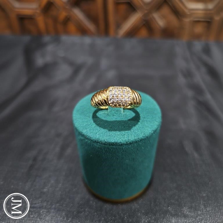 22K/Italy Solid Gold Filled Ring -(stamped 22K/Italy)-Warranty Quality-7 US