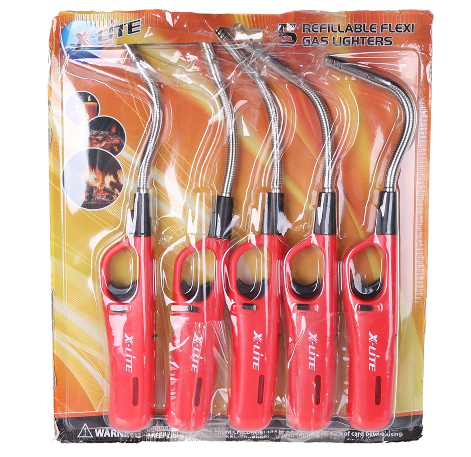 5 x X-LITE Refillable Flexi Gas Lighters.