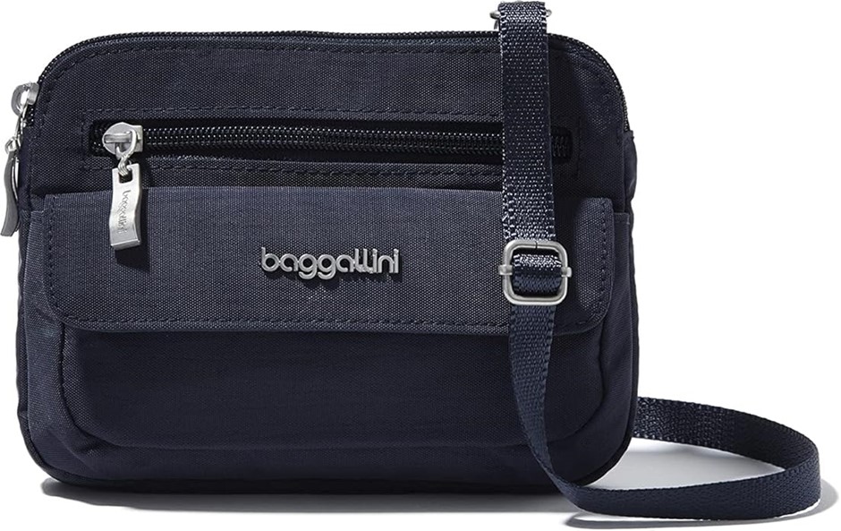 Baggallini Womens Modern Everywhere Mini Crossbody Bag for Women, Black.