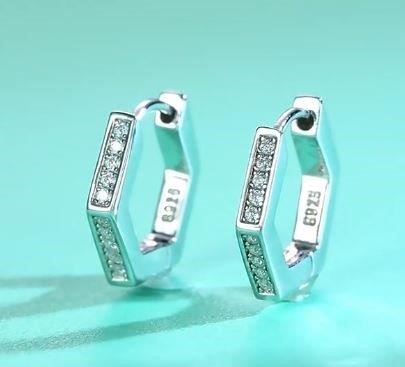 GRA Moissanite white Brilliant Cut 925 Sterling Silver Earrings-VVS1