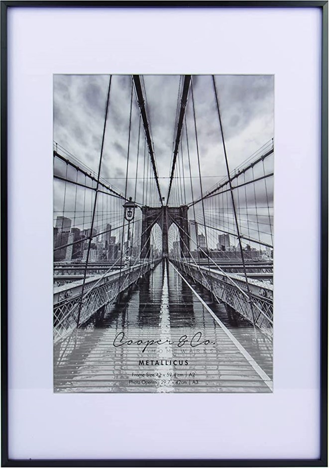 COOPER & CO. Homewares A2 Matt to A3 Premium Metallicus Metal Photo Frames,