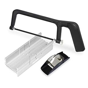 FIRSTINFO Hand Saw and Plastic Miter/ Thin Slot Miter Box Slot Angles 45, 9