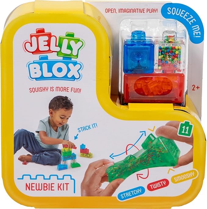 Jelly Blox Newbie Kit – 11-Piece Soft Building Set for Kids – Sensory Const