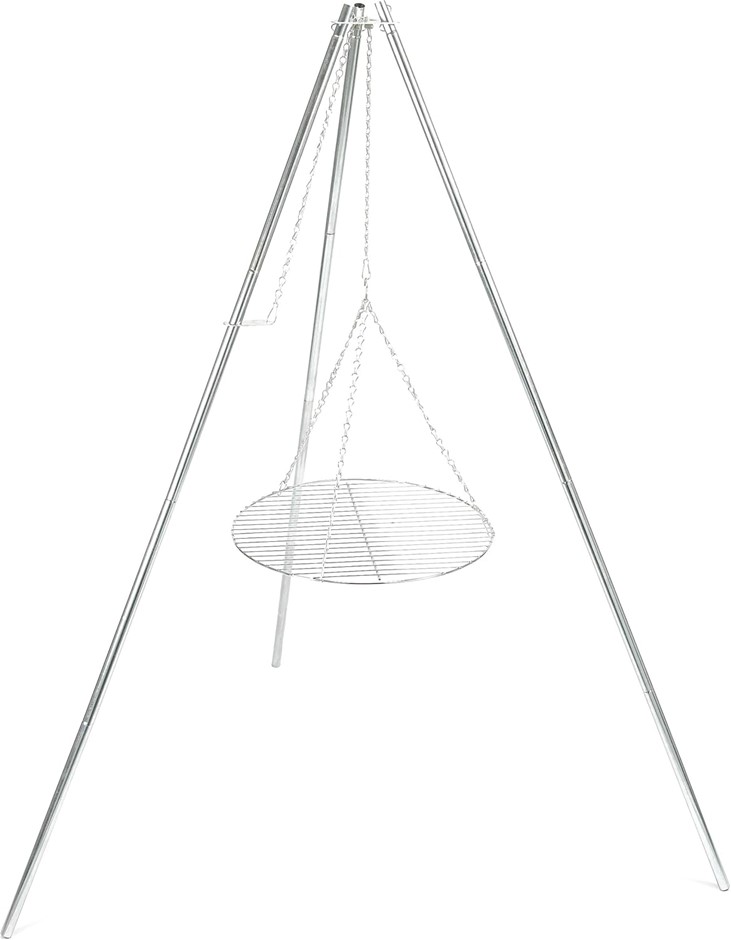 STANSPORT Grill Tripod Cooker with 17"/43cm Grill, Adjustable Height.