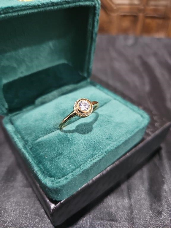 18K/Italy Solid Gold Filled Ring -(stamped 18K/Italy)-Warranty Quality-9 US