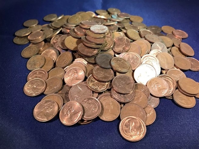 Australian 1 Cent Decimal Coin Bulk Lot. 225 Grams
