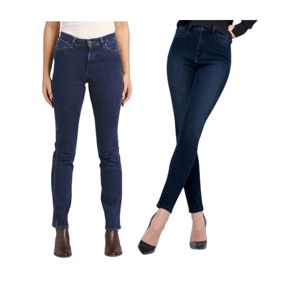 2 x Women's Jeans, Size 14, WRANGLER & PARASUCO, Deep Indigo & Dark Blue, 1