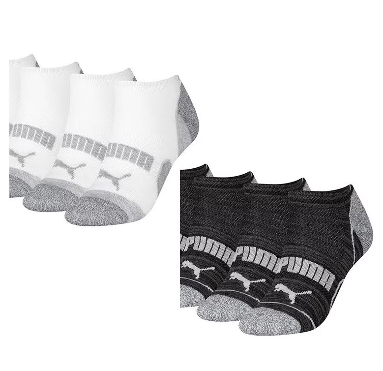 9 Pairs x PUMA Women's Repreve LowCut Socks, Shoe Size US 9-11, Assorted Co