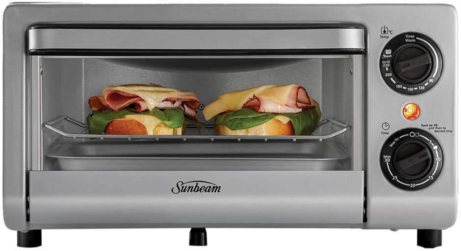 SUNBEAM Mini Bake & Grill Benchtop Oven, 10L, Heats Up To 220C, Model: COM1