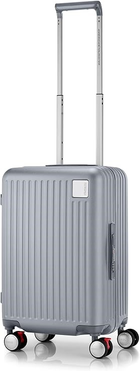 AMERICAN TOURISTER Lockation Suitcase, 75cm, Light Silver. NB: Slightly dam