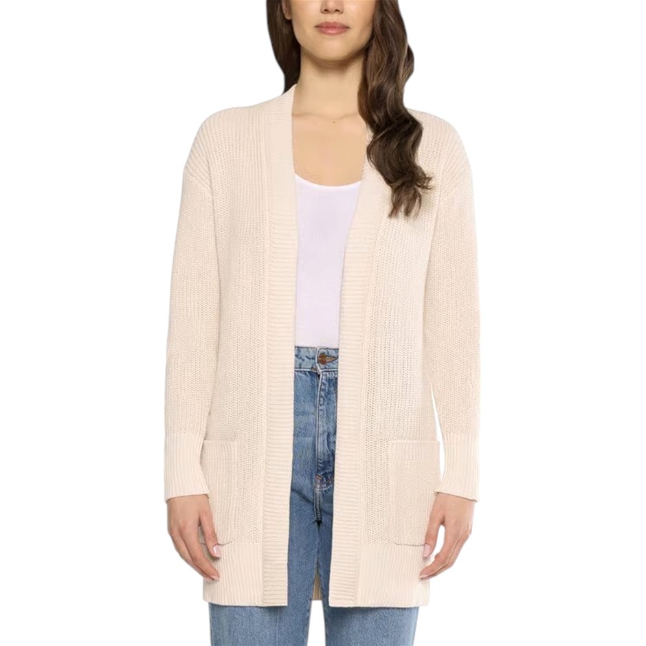 MAX&MIA Easy Cotton Cardigan, Size L, 100% Cotton, Natural. Buyers Note -