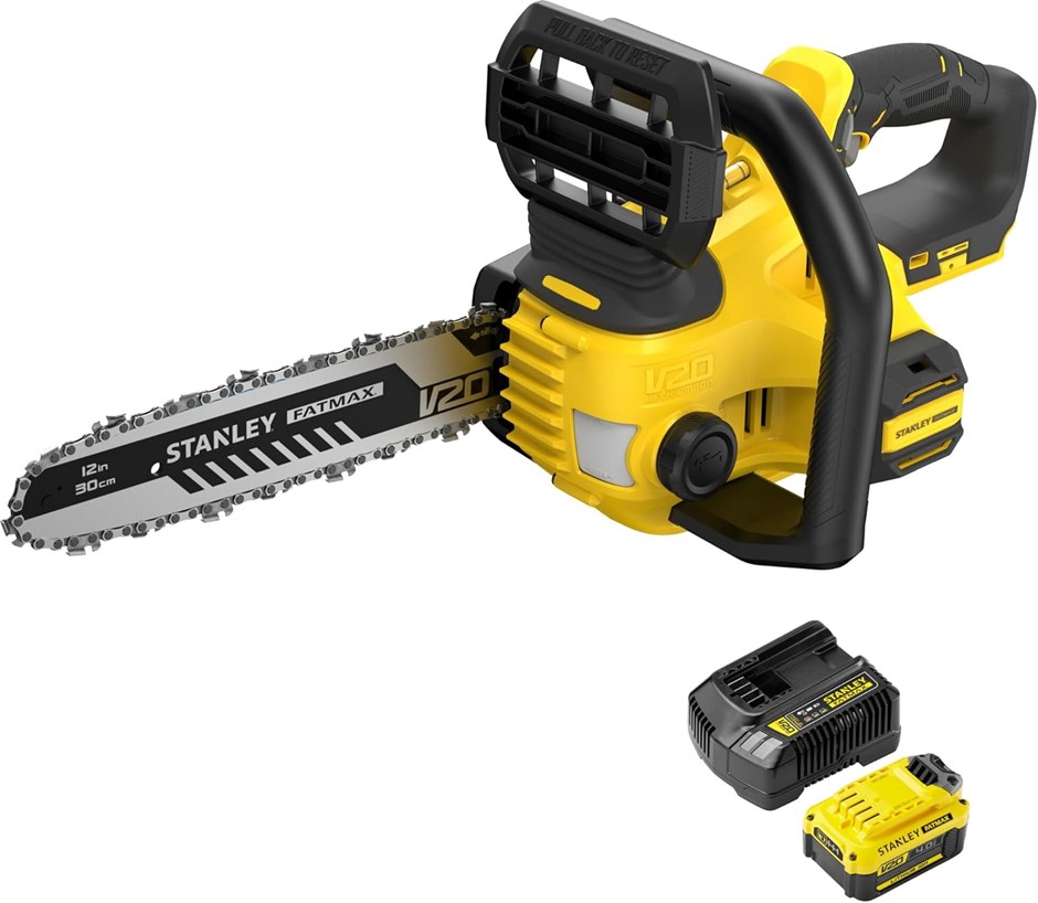STANLEY FATMAX V20 | 18V Chainsaw Kit 4.0Ah - 30cm bar and 7.7m/s chain spe