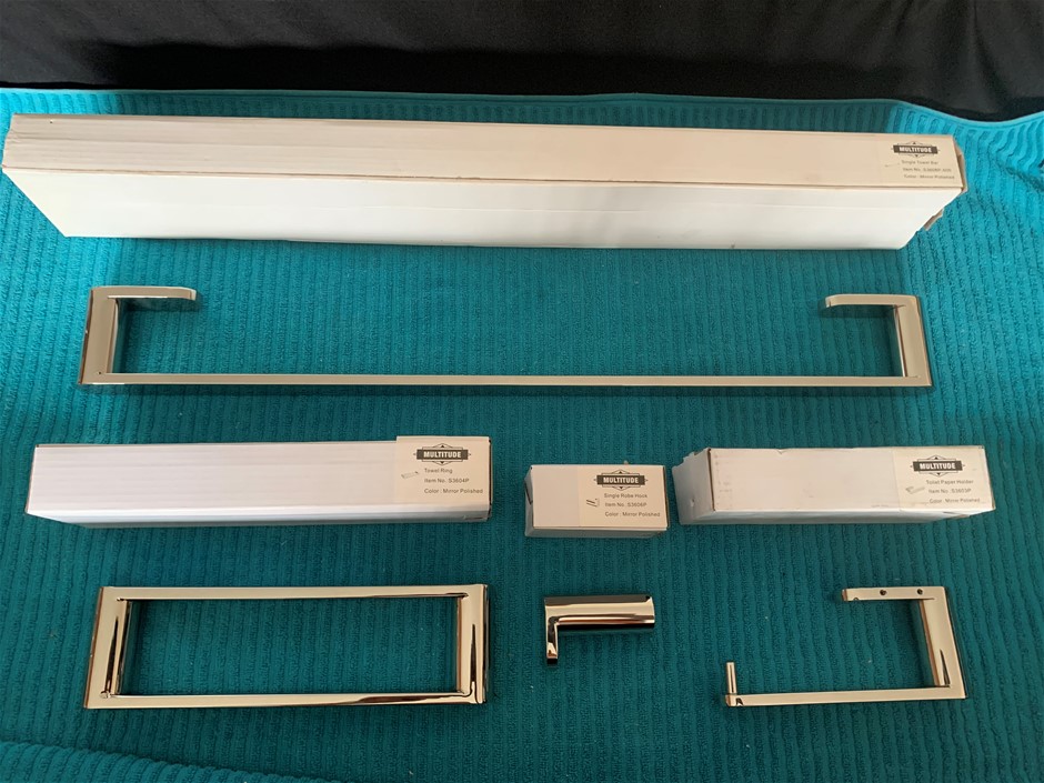 New in Boxes Multitude Mirror Polish Bathroom Accessories