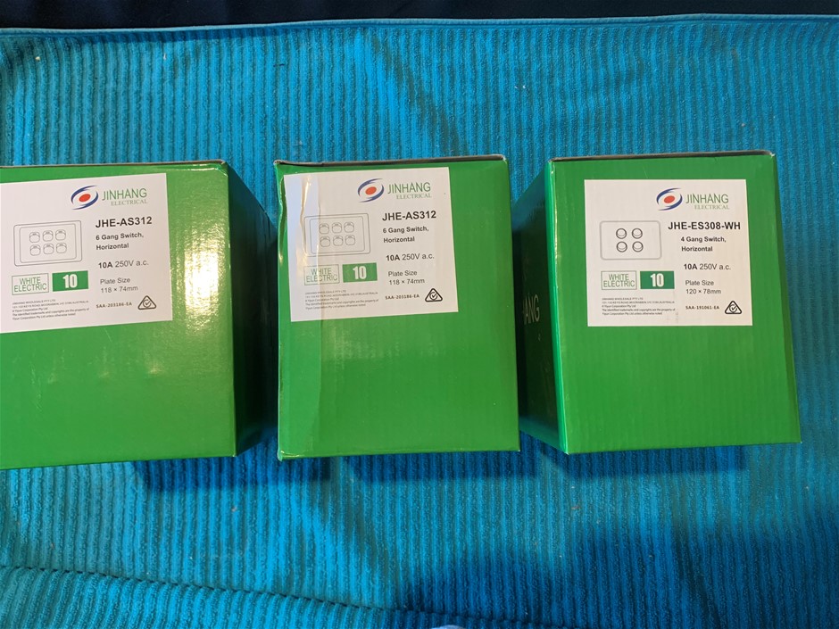 Jinhang Various Gang Switches, Qty 3 Boxes